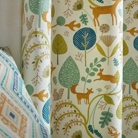 Fryetts Scandi Woodland Fabrics Arvika Fabric - Ochre - ARVIKA-OCHRE - Image 4