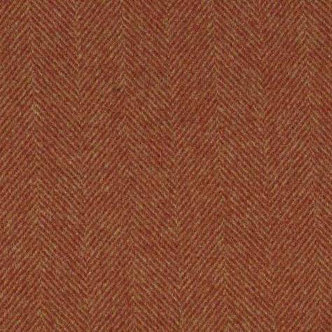Abraham Moon & Sons Herringbone Wools  Glamis Fabric - Mandarin - U1143/U05