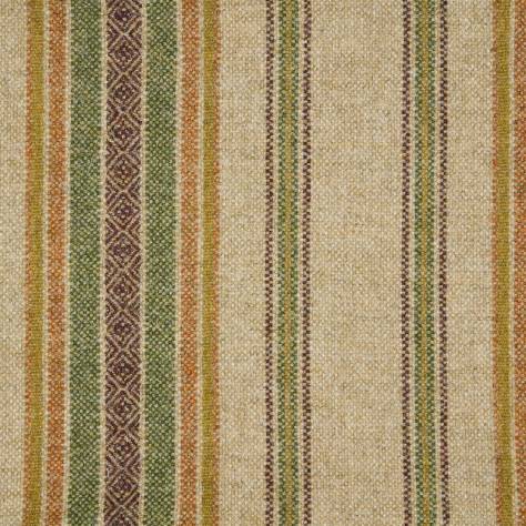 Abraham Moon & Sons Stripes and Checks Fabrics Blenheim Fabric - Natural/Olive - U1904/AB02 - Image 1