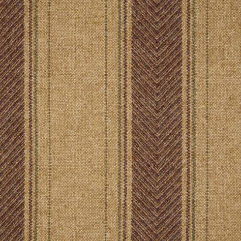 Abraham Moon & Sons Stripes and Checks Fabrics Regency Fabric - Terracott - U1905/AB11