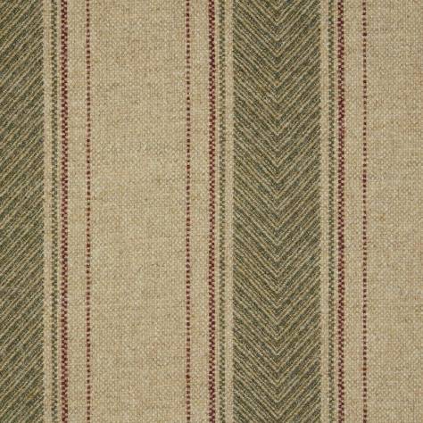 Abraham Moon & Sons Stripes and Checks Fabrics Regency Fabric - Natural/Olive - U1905/P02 - Image 1