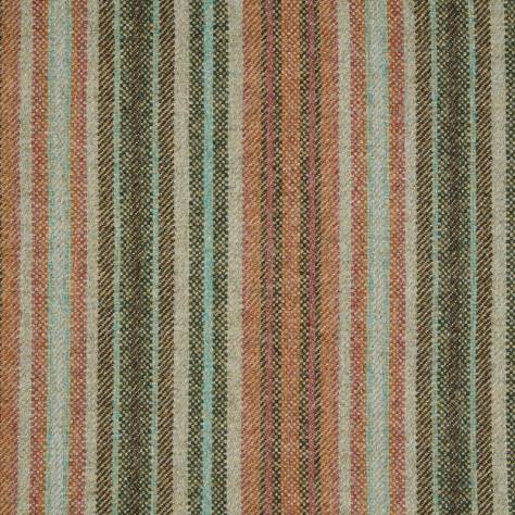 Abraham Moon & Sons Stripes and Checks Fabrics Burleigh Fabric - Teal/Rouge - U1909/D01