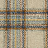 Wentworth Check Fabric - Natural/Denim