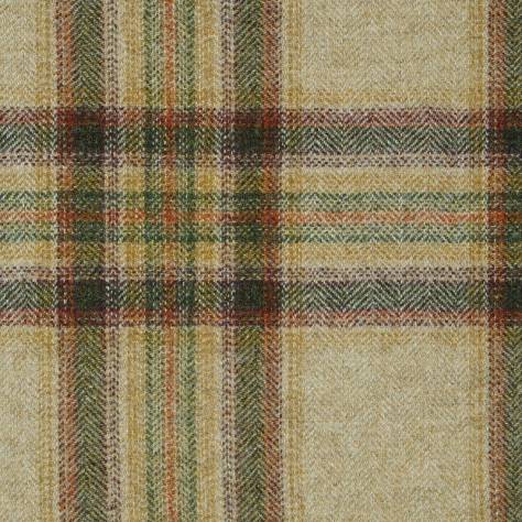 Abraham Moon & Sons Stripes and Checks Fabrics Wentworth Check Fabric - Natural/Olive - U1913/N16 - Image 1