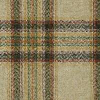Wentworth Check Fabric - Natural/Olive