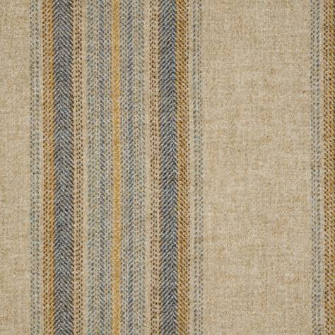 Abraham Moon & Sons Stripes and Checks Fabrics Wentworth Stripe Fabric - Natural/Denim - U1914/K16