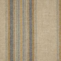 Wentworth Stripe Fabric - Natural/Denim