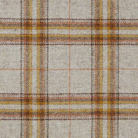 Abraham Moon & Sons Stripes and Checks Fabrics Apsley Fabric - Grey/Ochre - U1915/F07 - Image 1