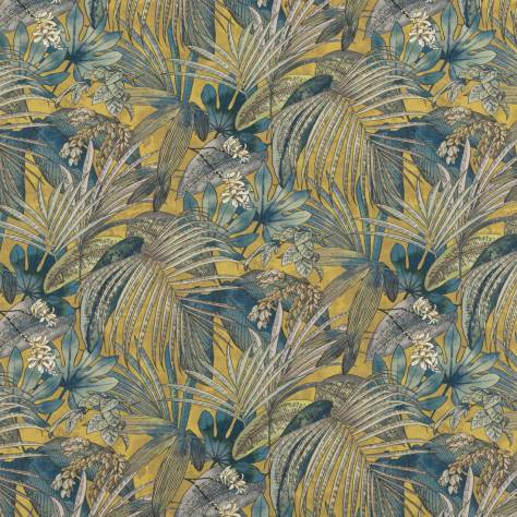 Beaumont Textiles Urban Jungle Fabrics Pandang Palm Fabric - Mustard - pandang-palm-mustard - Image 1