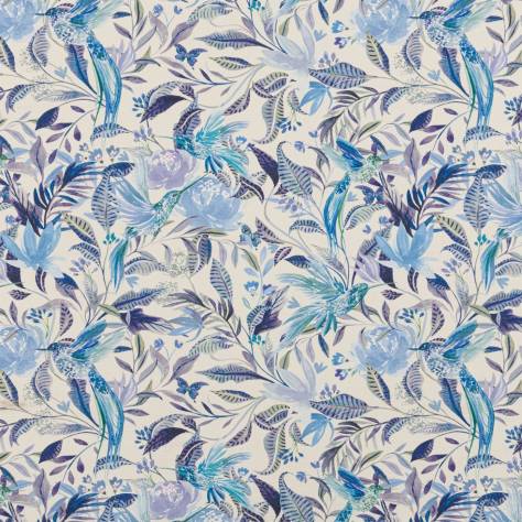 Beaumont Textiles Sunset Fabrics Hummingbird Fabric - Azure - Hummingbird-Azure - Image 1