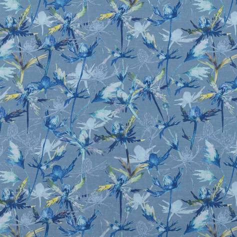 Beaumont Textiles Tru Blu Fabrics Thistle Fabric - Cobalt - Thistle-Cobalt - Image 1