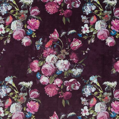 Beaumont Textiles Heritage Fabrics Danbury Fabric - Aubergine - Danbury-Aubergine