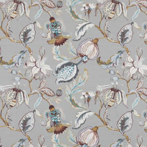 Beaumont Textiles Heritage Fabrics Oleander Fabric - Slate - Oleander-Slate