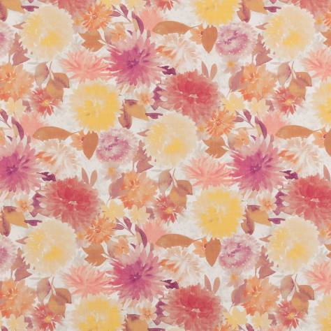 Beaumont Textiles Cottage Garden Fabrics Dahlia Fabric - Autumn - DAHLIAAUTUMN