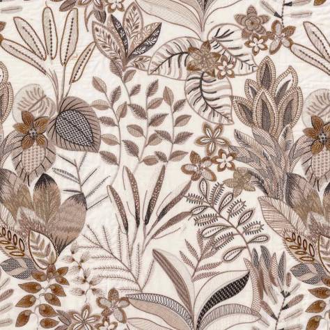 Casamance  Flores Fabrics Tereshchenko Fabric - Nacre / Mordore - 43750248