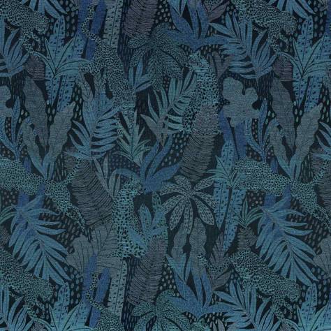 Casamance  Flores Fabrics Panthere Fabric - Bleu Topaze - 43760176 - Image 1