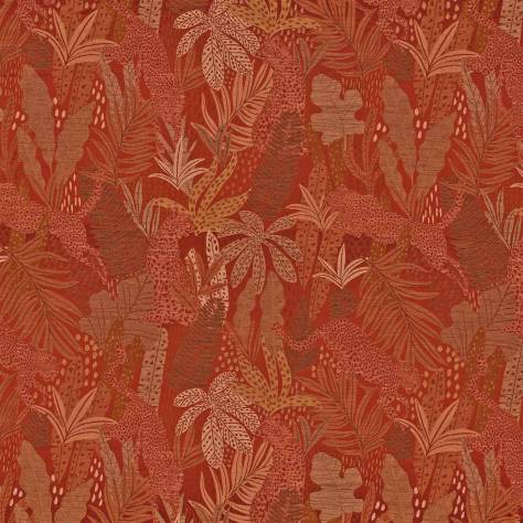 Casamance  Flores Fabrics Panthere Fabric - Orange Brulee - 43760343