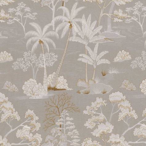 Casamance  Flores Fabrics Larimar Fabric - Gris Perle - 43770335
