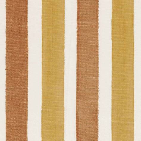 Casamance  Touquet Paris Plage Fabrics Atlantic Fabric - Jaune Or / Orange Brulee - 44570216