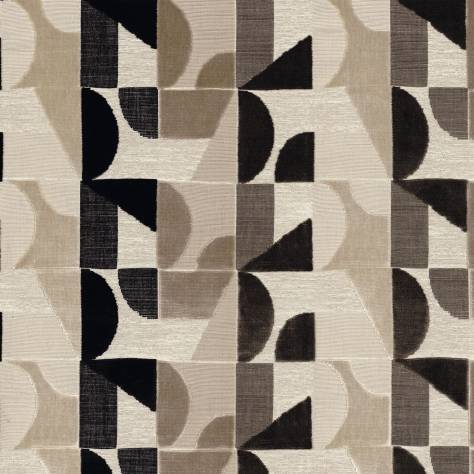 Casamance  Anthologie Fabrics Djinn Fabric - Beige/Noir De Lune - 47190147