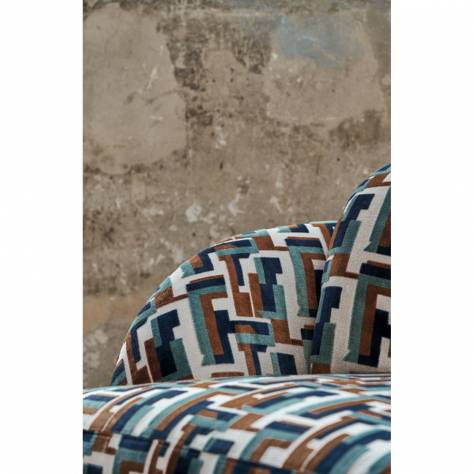 Casamance  Paddington Fabrics Bebop Fabric - Parme/Anthracite - 48560212