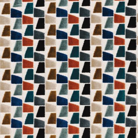 Casamance  Paddington Fabrics Paddington Fabric - Bleu Multico - 48570494