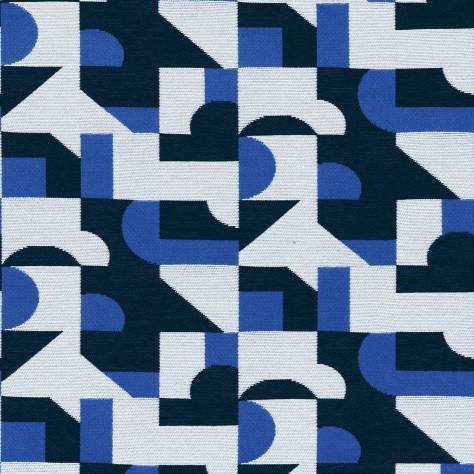 Casamance  Triode 2 Fabrics Derivee Fabric - Bleu Electrique - 48470344 - Image 1