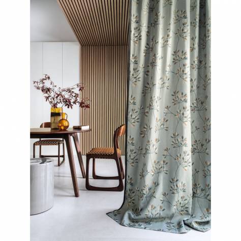 Casamance  Ukiyo Fabrics Cerisiers Fabric - Hortensia - 48190267
