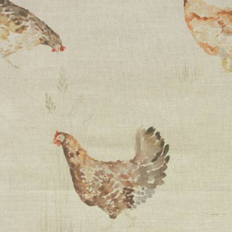 Voyage Maison Country Book 1 Fabrics Chook Chook Fabric - Linen - CHOOKCHOOKLINEN - Image 1