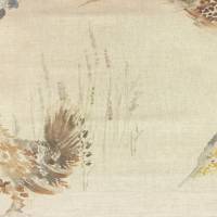 Game Birds Fabric - Linen