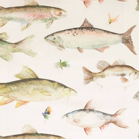 Voyage Maison Country Book 1 Fabrics River Fish Fabric - Cream - RIVERFISHCREAM - Image 1