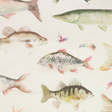 Voyage Maison Country Book 1 Fabrics River Fish Large Fabric - Cream - RIVERFISHLARGECREAM