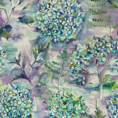 Voyage Maison Country Impressions Fabrics Flourish Fabric - Teal - FLOURISHTEAL