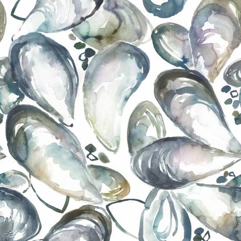 Voyage Maison Riviera Fabrics Mussel Shells Fabric - Slate - MUSSELSHELLSSLATE