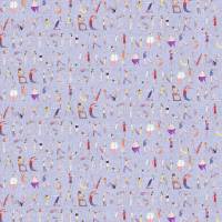 Alphabet People Fabric - Lilac