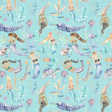 Voyage Maison Imaginations Fabrics Mermaid Party Fabric - Aqua - MERMAIDPARTYAQUA - Image 1