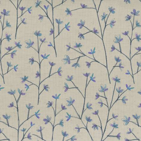 Voyage Maison Florabunda Fabrics Ophelia Fabric - Bluebell Linen - OPHELIA-251
