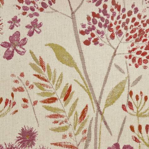 Voyage Maison Diffusion Weaves Flora Fabric - Cream/Plum - FLORA-CREAM/PLUM - Image 1