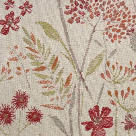 Voyage Maison Diffusion Weaves Flora Fabric - Linen/Russet - FLORA-LINEN/RUSSET