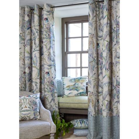 Voyage Maison Tiverton Fabrics Colyford Fabric - Loganberry Parchment - COLYFORD-LOGANBERRY-PARCHMENT