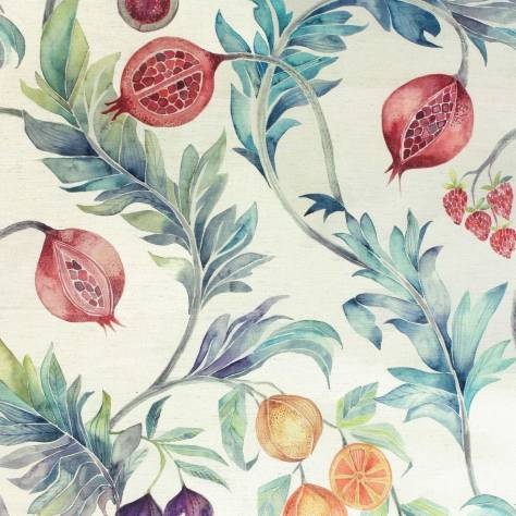 Voyage Maison Tiverton Fabrics Weycroft Fabric - Pomegranate - WEYCROFT-POMEGRANATE