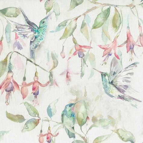 Voyage Maison Wilderness Fabrics Fuchsia Flight Fabric - Cream - Fuchsia-Flight-Cream - Image 1