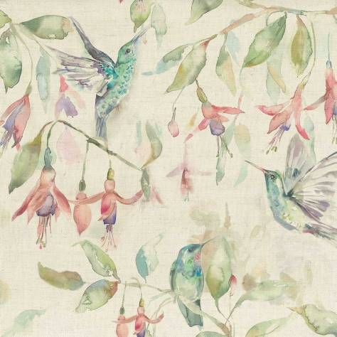 Voyage Maison Wilderness Fabrics Fuchsia Flight Fabric - Linen - Fuchsia-Flight-Linen