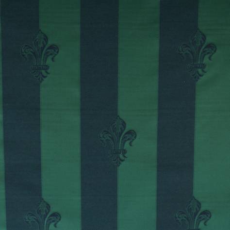 OUTLET SALES All Fabric Categories Fleur de Lys Fabric - Forest/Navy - FLE002 - Image 1