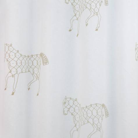 OUTLET SALES All Fabric Categories Gauche Horse Fabric - Ecru - GAU001 - Image 2