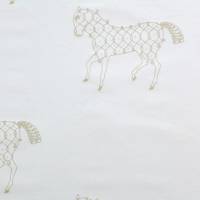 Gauche Horse Fabric - Ecru