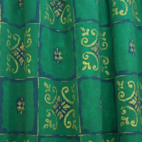 OUTLET SALES All Fabric Categories Kumta Fabric - Green/Gold - KUM001