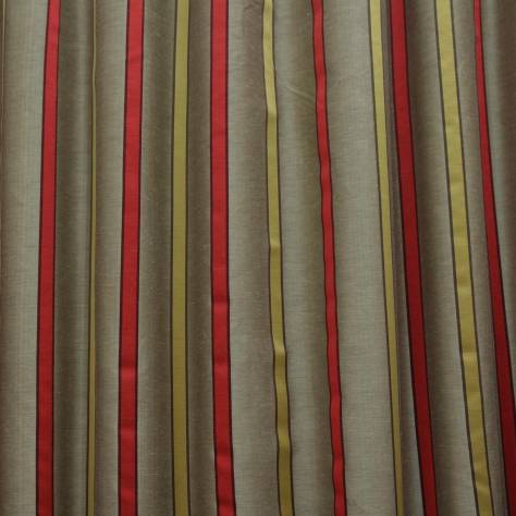 OUTLET SALES All Fabric Categories James Hare Ribbon Stripe Fabric - Chilli - RIB001 - Image 2