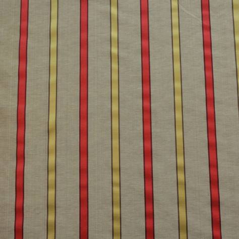 OUTLET SALES All Fabric Categories James Hare Ribbon Stripe Fabric - Chilli - RIB001 - Image 1