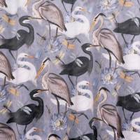 Stork Fabric - Grey